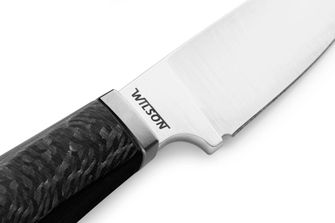 Lionsteel Nůž s pevnou čepelí s rukojetí z uhlíkového vlákna WILLY WL1 CF