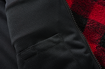 Fleecová bunda Brandit Teddyfleece, červená/černá