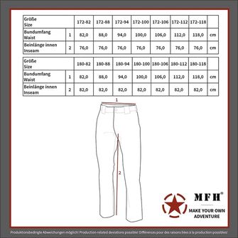 Polní kalhoty MFH BW, BW tropická kamufláž