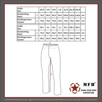 Polní kalhoty MFH BW, větší velikosti, BW tropická kamufláž