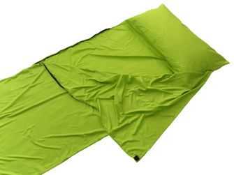 Origin Outdoors Obdélníková zelená vložka do spacího pytle z mikrovlákna