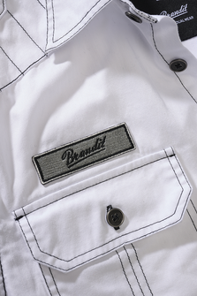 Brandit Luis Vintage košile s dlouhým rukávem, bílá
