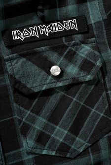 Brandit Iron Maiden košile s kapucí Eddy, černo zelená