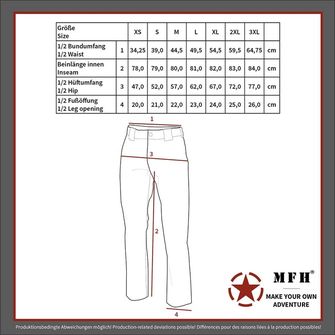 Taktické kalhoty MFH US Combat BDU se zesíleným sedem a koleny, khaki barva
