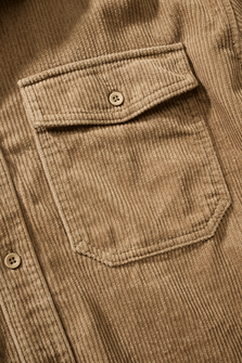 Manšestrová košile Brandit Corduroy Classic s dlouhým rukávem, velbloudí barva