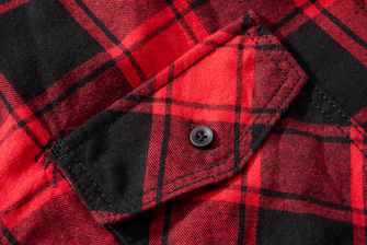 Brandit Kostkovaná košile s krátkým rukávem, červená/černá