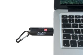 BasicNature USB LED klíčenka černá