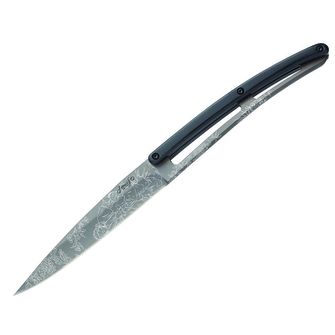 Deejo sada 6 nožů čepel šedý titan rukojeť ABS design Toile de Jouy