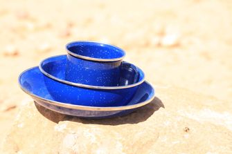 Origin Outdoor Smaltovaný talíř modrý 20 cm hluboký