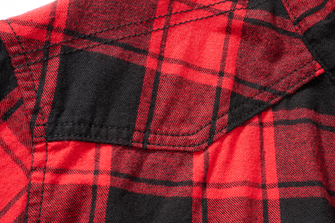 Brandit Kostkovaná košile s krátkým rukávem, červená/černá