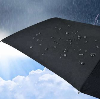 Origin Outdoors Wind-Trek Větruodolný kompaktní deštník s tyčí ze skelných vláken a teflonovou vrstvou L černá