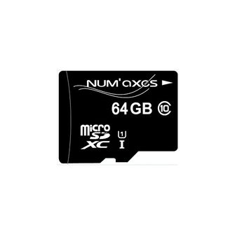 NUM´AXES 64GB Micro SDHC paměťová karta Class 10 s adaptérem