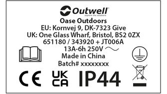 Outwell Konverzní zásuvka Opus 0.3 Mtr. - UK