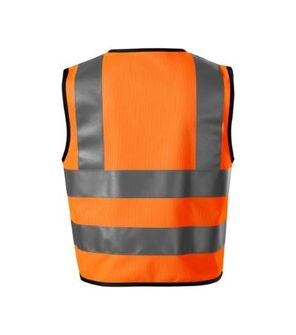 Rimeck HV Bright dětská reflexní bezpečnostní vesta, fluorescenční oranžová