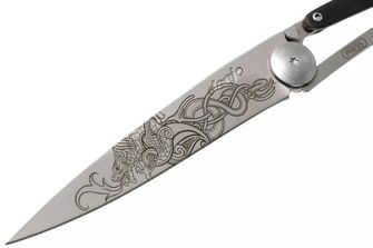 Deejo zavírací nůž Tattoo Viking ebony wood