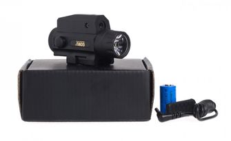 Gomu Taktický laserový zaměřovač s baterkou, 5mW / 3W