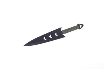 Vrhací nože vojenské, 16cm, 3 kusy, černé