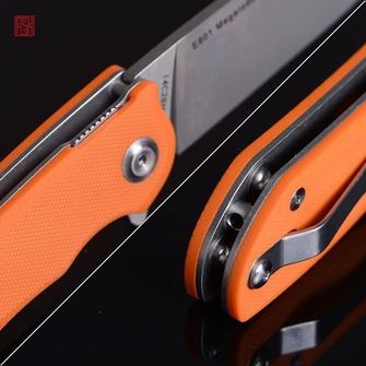 Real Steel otvírací nůž Megalodon E801 orange G-10, 22cm