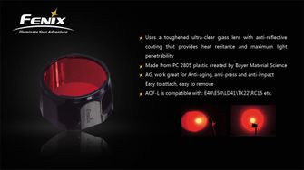 filtr pro baterky Fenix ​​AOF-M červený detaily produktu