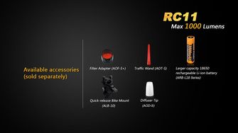 LED baterka Fenix ​​RC11 1000lumen informace 