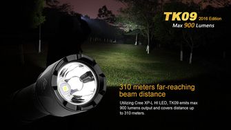 LED baterka Fenix ​​TK09 XP-L 900lumen informace LED baterka Fenix ​​TK09 XP-L 900lumen parametry