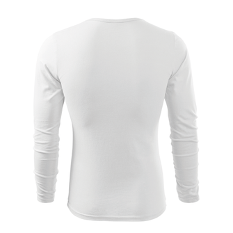 DRAGOWA Fit-T tričko s dlouhým rukávem český velký znak, bílá 160g/m2