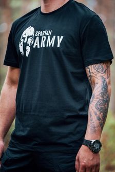 DRAGOWA krátké tričko spartan army, maskáčová 160g/m2