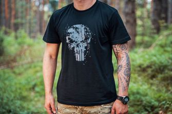 DRAGOWA krátké tričko Frank the Punisher, černá 160g/m2