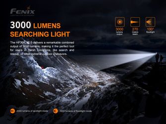 Nabíjecí LED čelovka Fenix HP30R V2.0 - černá