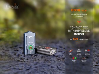 Nabíjecí baterka Fenix E03R V2.0 - šedá