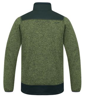 Husky Pánský fleecový svetr na zip Alan M zelená/černozelená