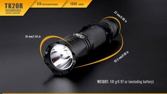Fenix taktická LED svítilna TK20R, 1000 lumen