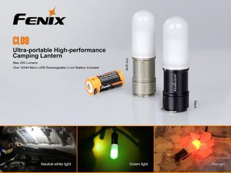 Fenix minilucerna CL09 černá, 200 lumen