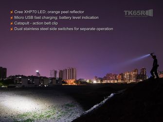 Nabíjecí LED svítilna Fenix TK65R, 3200 lumenů