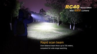 Nabíjecí svítilna Fenix RC40, 6000 lumenů