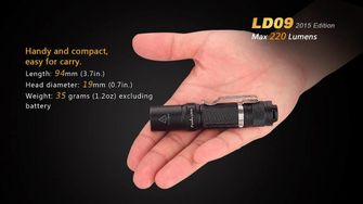 Kapesní svítilna Fenix LD09 (220 lumenů)