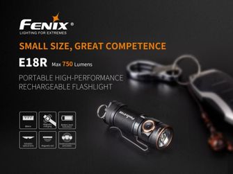 Nabíjecí svítilna Fenix E18R, 750 lumenů
