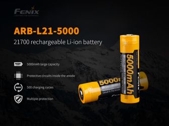 Dobíjecí batérie Fenix 21700 5000 mAh Li-Ion