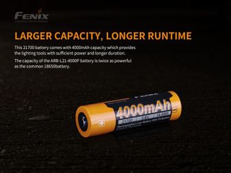 Dobíjecí batérie Fenix 21700 4000 mAh Li-Ion