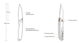 Kapesní zavírací nůž Ruike P661-B