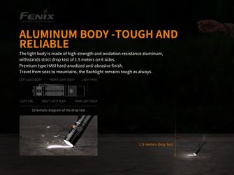 Fenix baterka PD36R + Fenix svítilna E01 V2.0