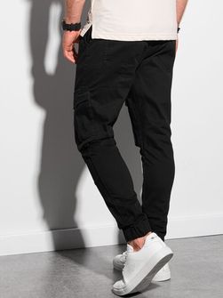 Ombre Pánské Jogger kalhoty cargo V18 P886, černá