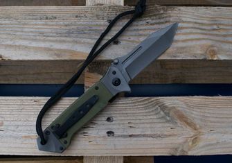 Mil-Tec otevírací nůž DA35 Micarta 22cm olivový