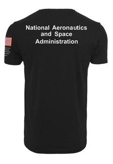 NASA pánské tričko Insignia Logo Flag, černé