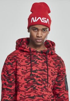 NASA Beanie Worm Logo zimní čepice, červená