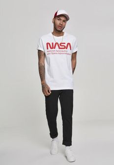NASA pánské tričko Wormlogo, bílé