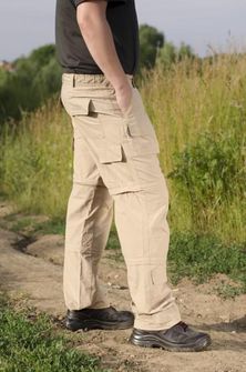 multifunkční kalhoty z mikrovlákna Fox khaki suchý zip 