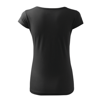 DRAGOWA dámské krátké tričko punisher, černá 150g/m2