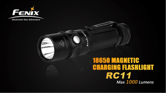 LED baterka Fenix ​​RC11 1000lumen z boku 