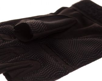 Rukavice ochranné kožené bez prstů Ouk, černé